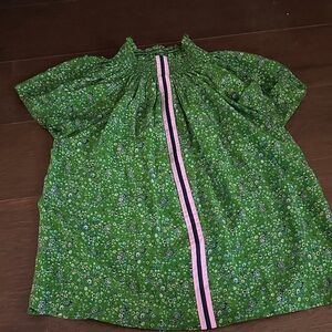 Green Floral Women's Top